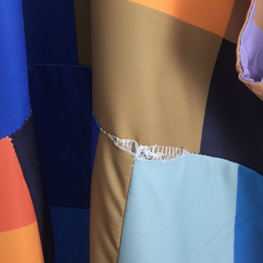 Unknown Designer . Colorful Patchwork Overalls - image 8